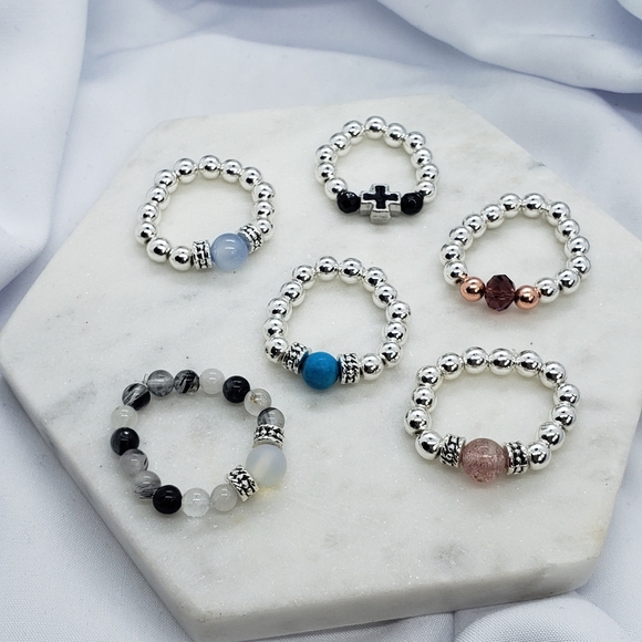 Handmade Silver Gemstone Rings - Picture 1 of 4